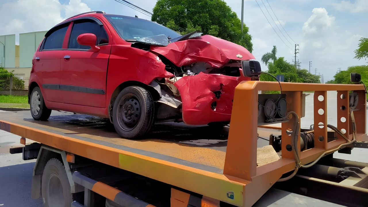 Cứu Hộ Long Châu đưa xe về vị trí an toàn 