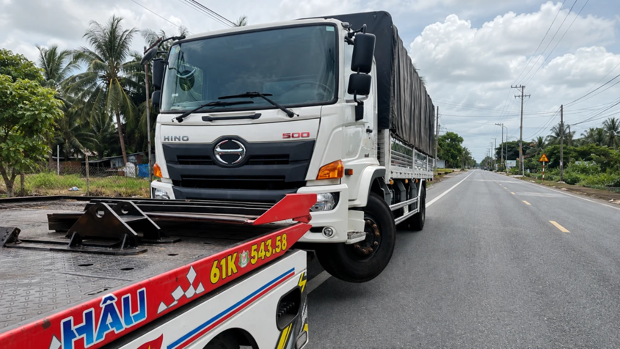 Dịch vụ cứu hộ xe tải Bến Cát uy tín - Cứu Hộ Long Châu