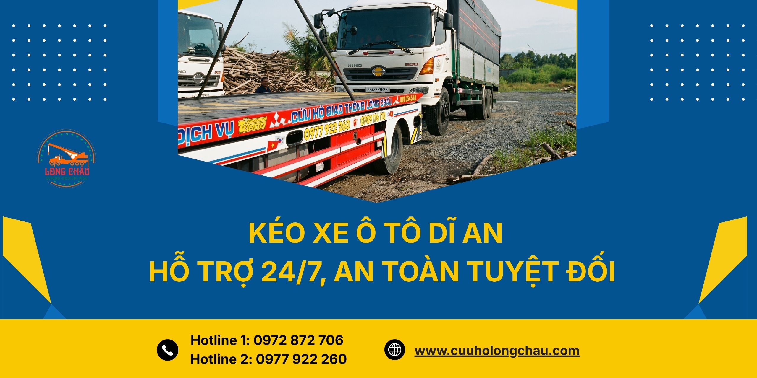 Kéo xe ô tô Dĩ An