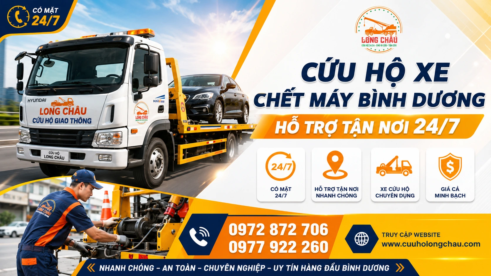 Cứu hộ xe chết máy Bình Dương
