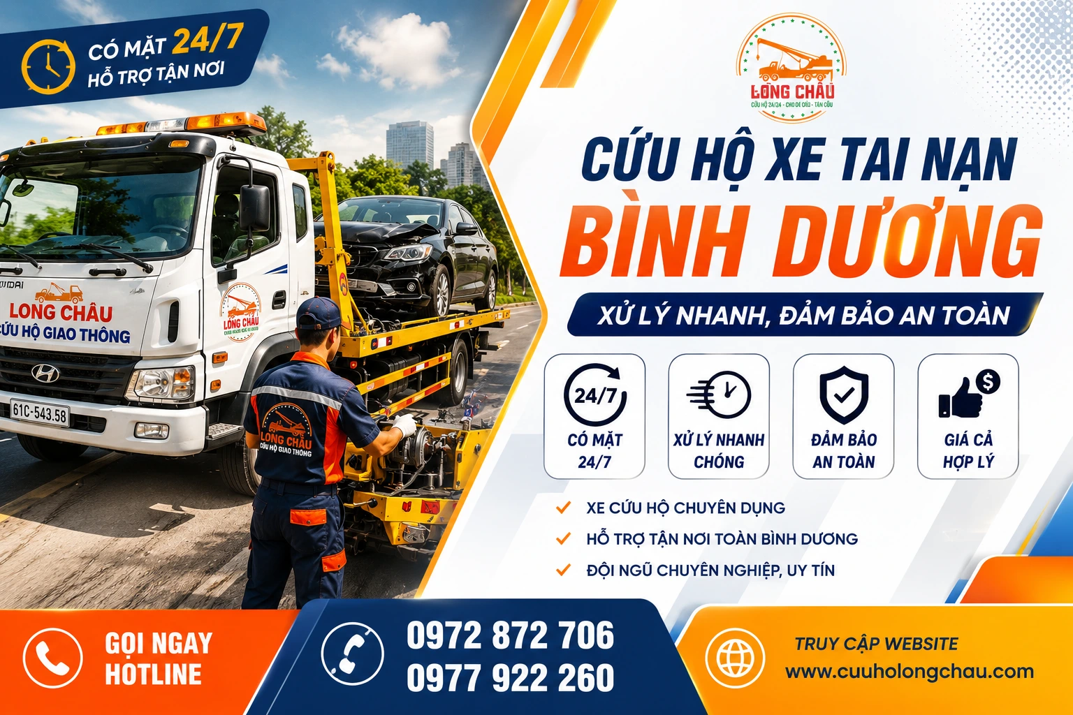 Cứu hộ xe tai nạn Bình Dương
