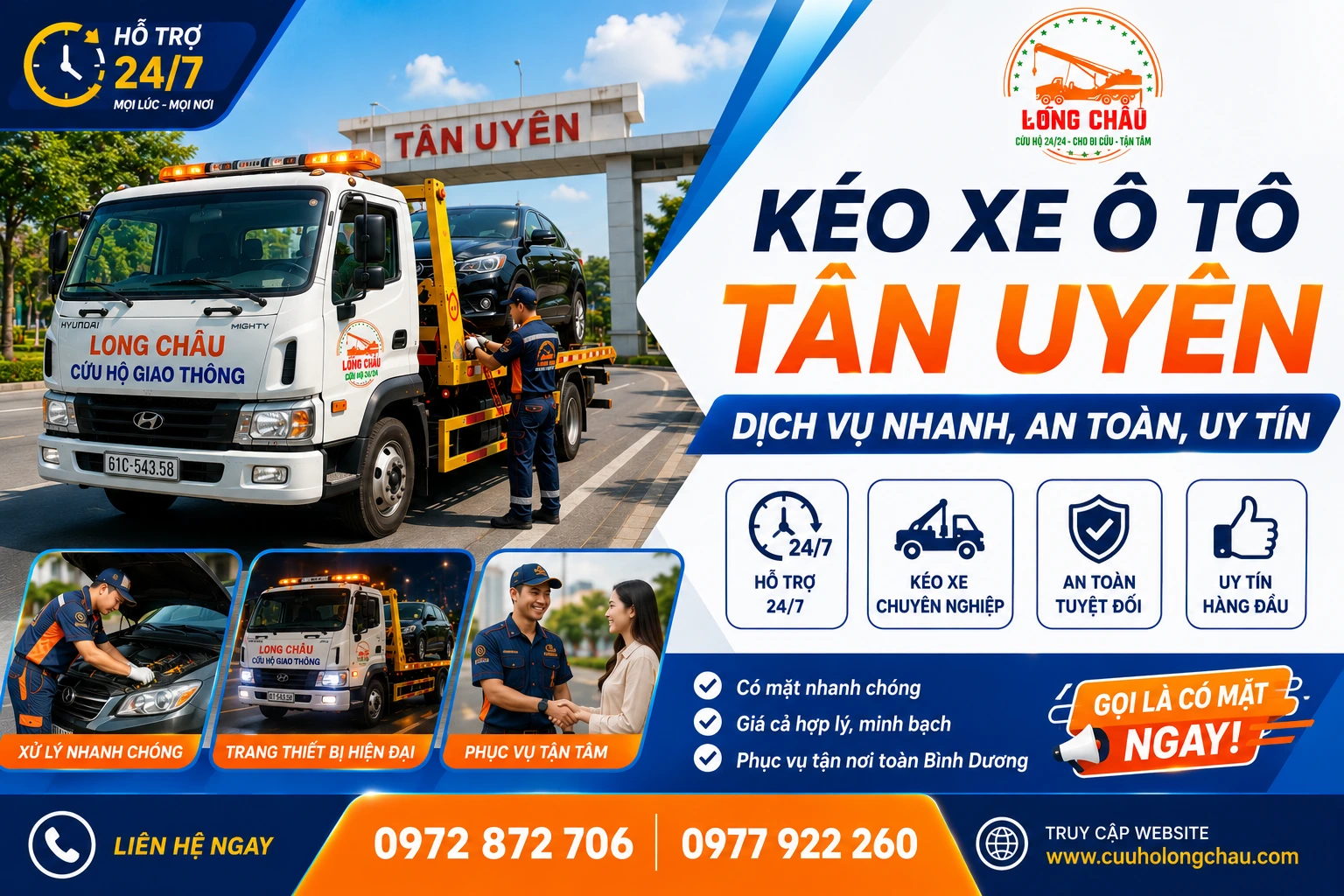 Kéo xe ô tô Tân Uyên