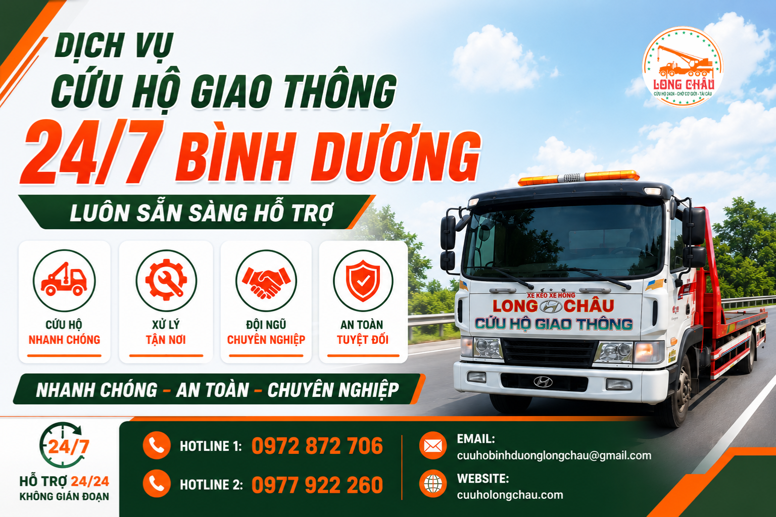 cứu hộ giao thông 24/7 bình dương